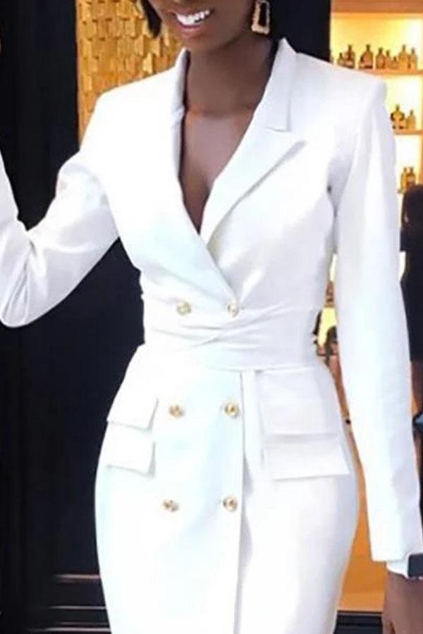 Fold-Over Collar  Double Breasted Flap Pocket  Two Way Coats