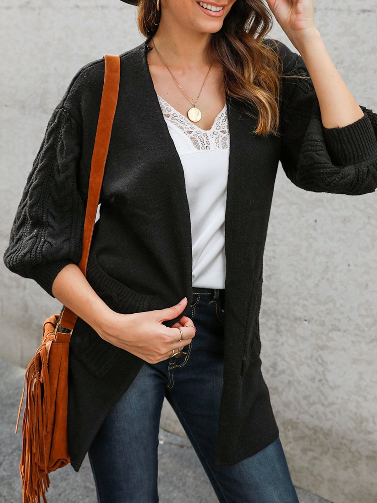 Shawl Collar Long Sleeve Holiday Outerwear