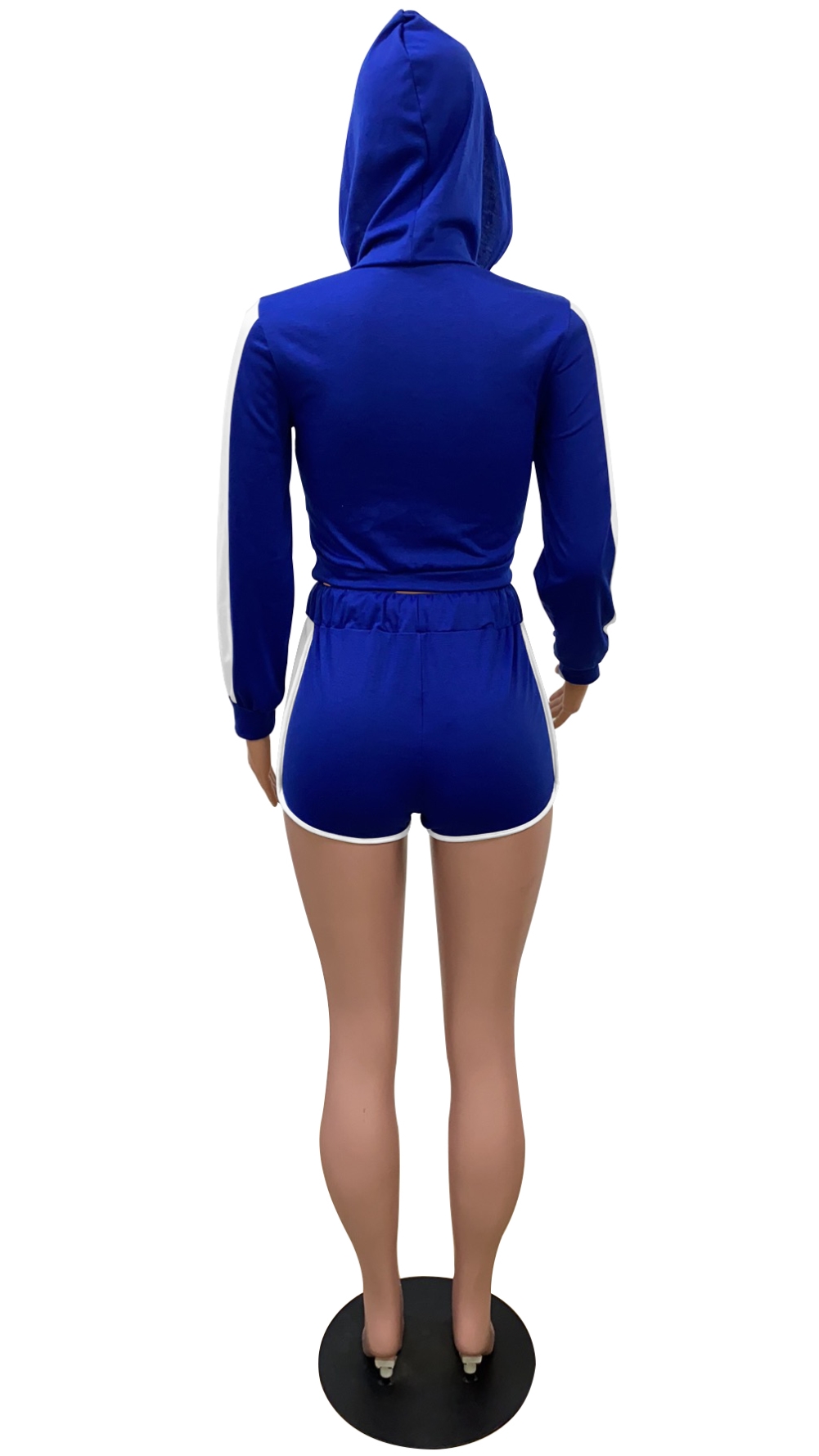 Fall Contrast Shorts Hoody Tracksuit