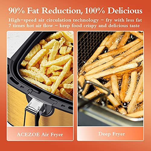 Electric Air Fryers, Digital Touch Screen, Upgraded Smart Cooking Programs