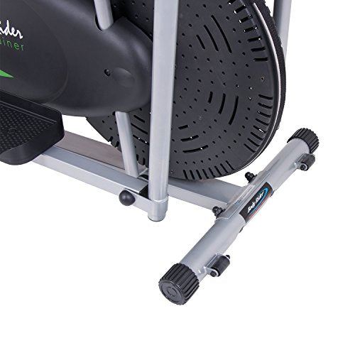 Body Rider Elliptical Trainer and Exercise Bike with Seat and Easy Computer-  Black & Grey