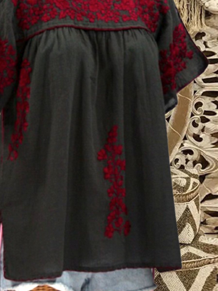 Floral Short Sleeve Shirts & Tops