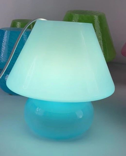Glass Mushroom Table Lamp Living Room Bedroom Bedside Table Lamp