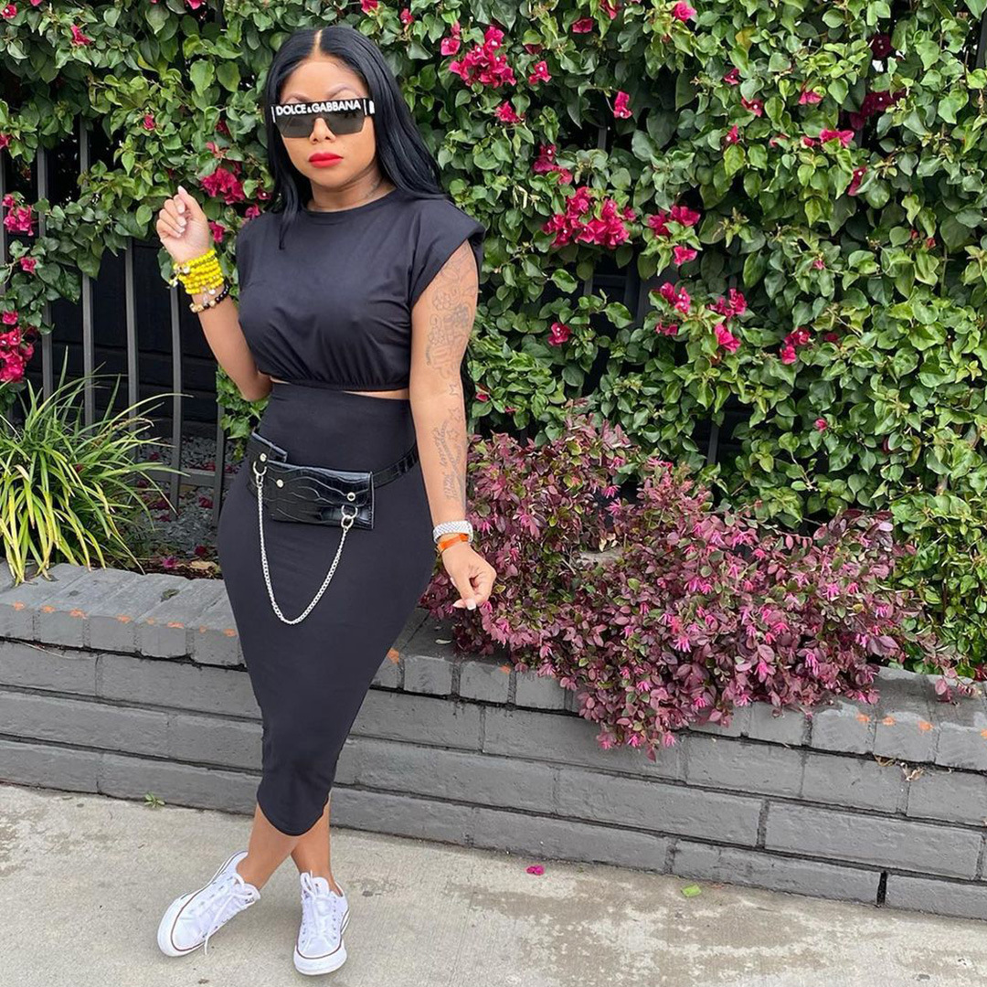 European and American women's 21 summer two-piece suit sleeveless padded T-shirt one-step skirt all-match fashionable casual suit H8912
