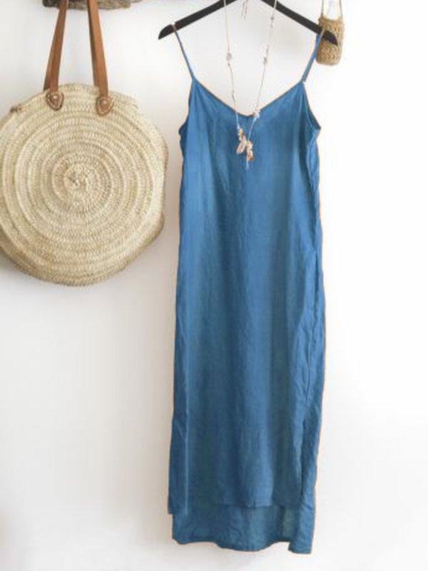 Solid Casual Spaghetti-Strap Tops