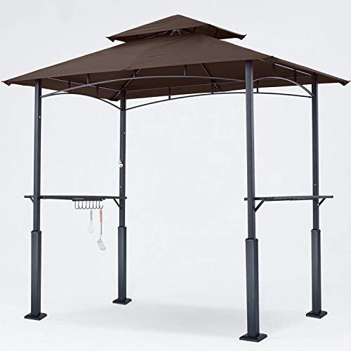 8’x 5′ Grill Gazebo Shelter, Outdoor BBQ Gazebo with LED Light by ABCCANOPY