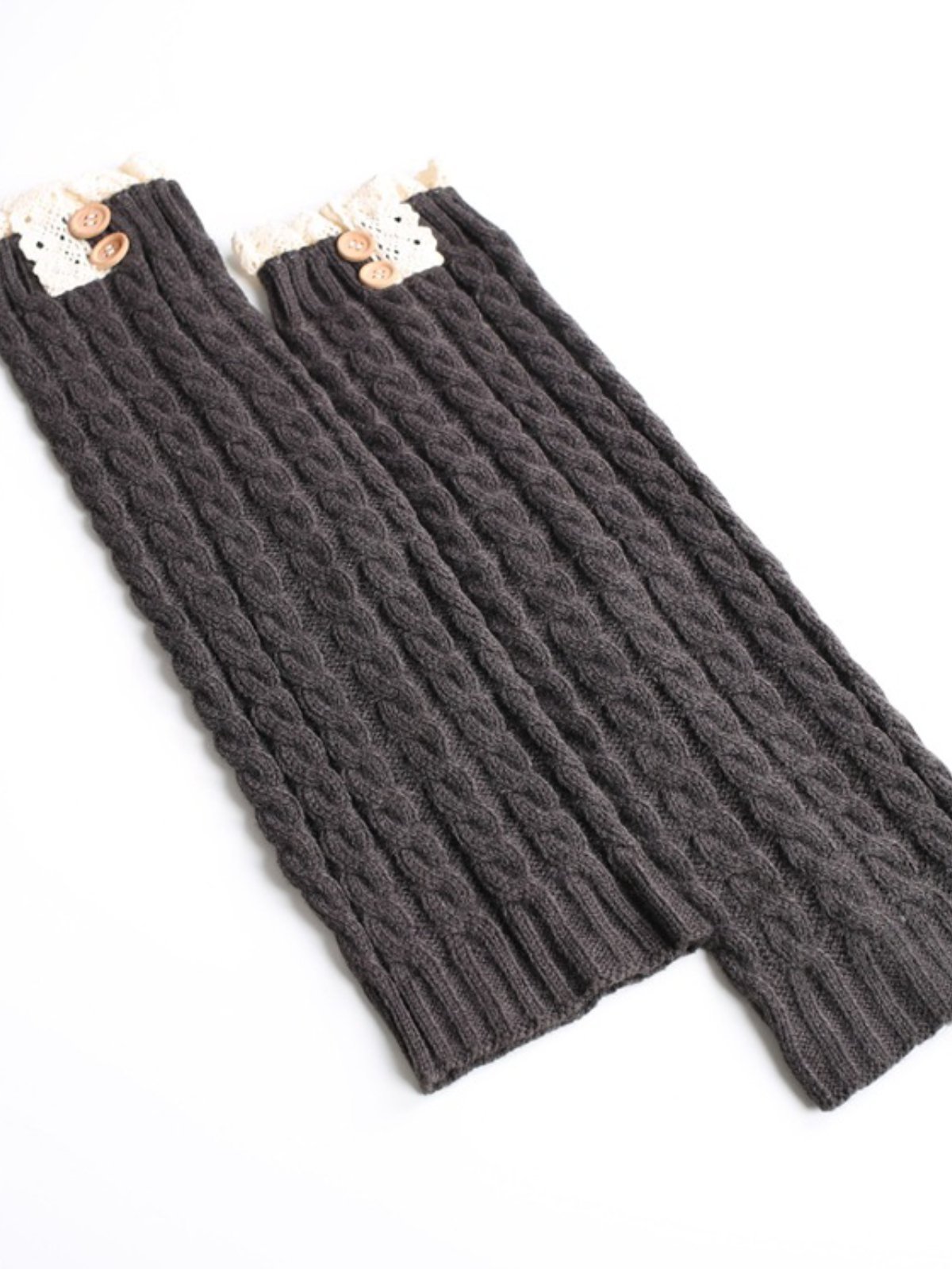 Casual Warm Plain Lace Knee-Socks