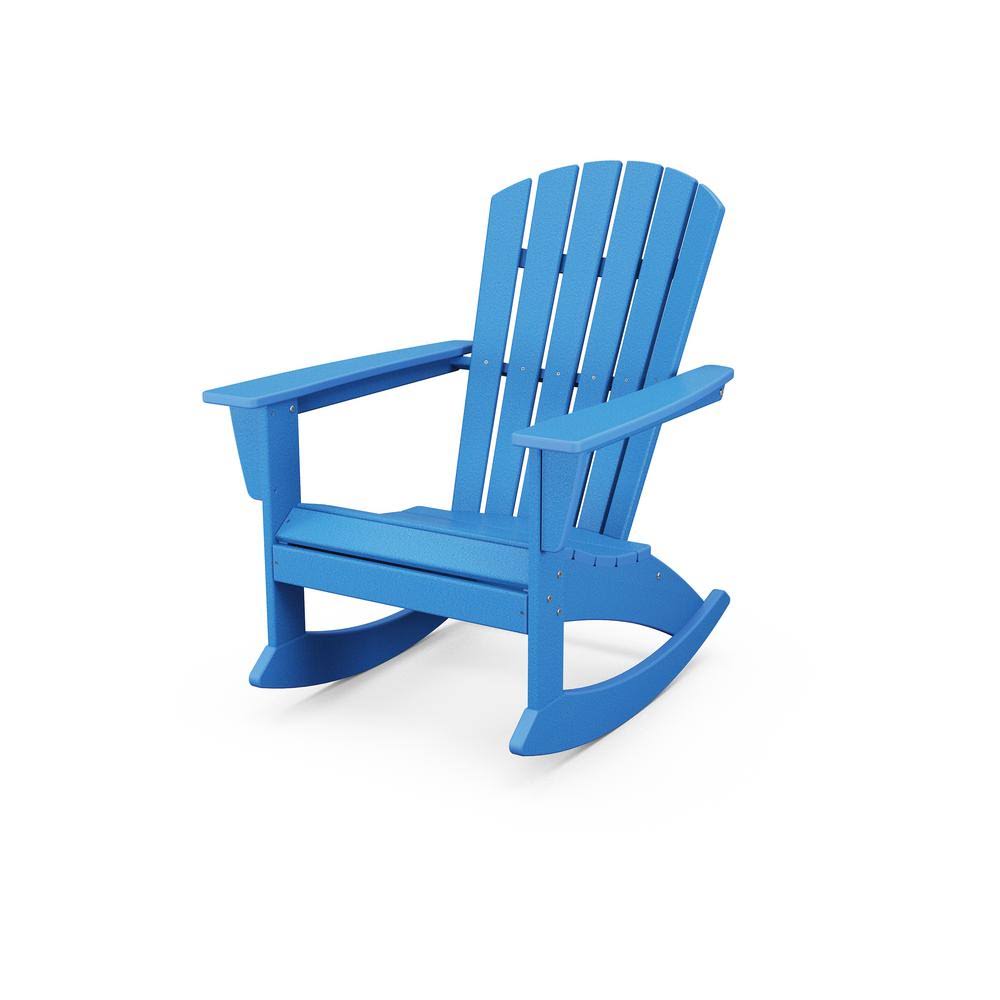 POLYWOOD Grant Park Plastic Patio Outdoor Adirondack Rocking Chair