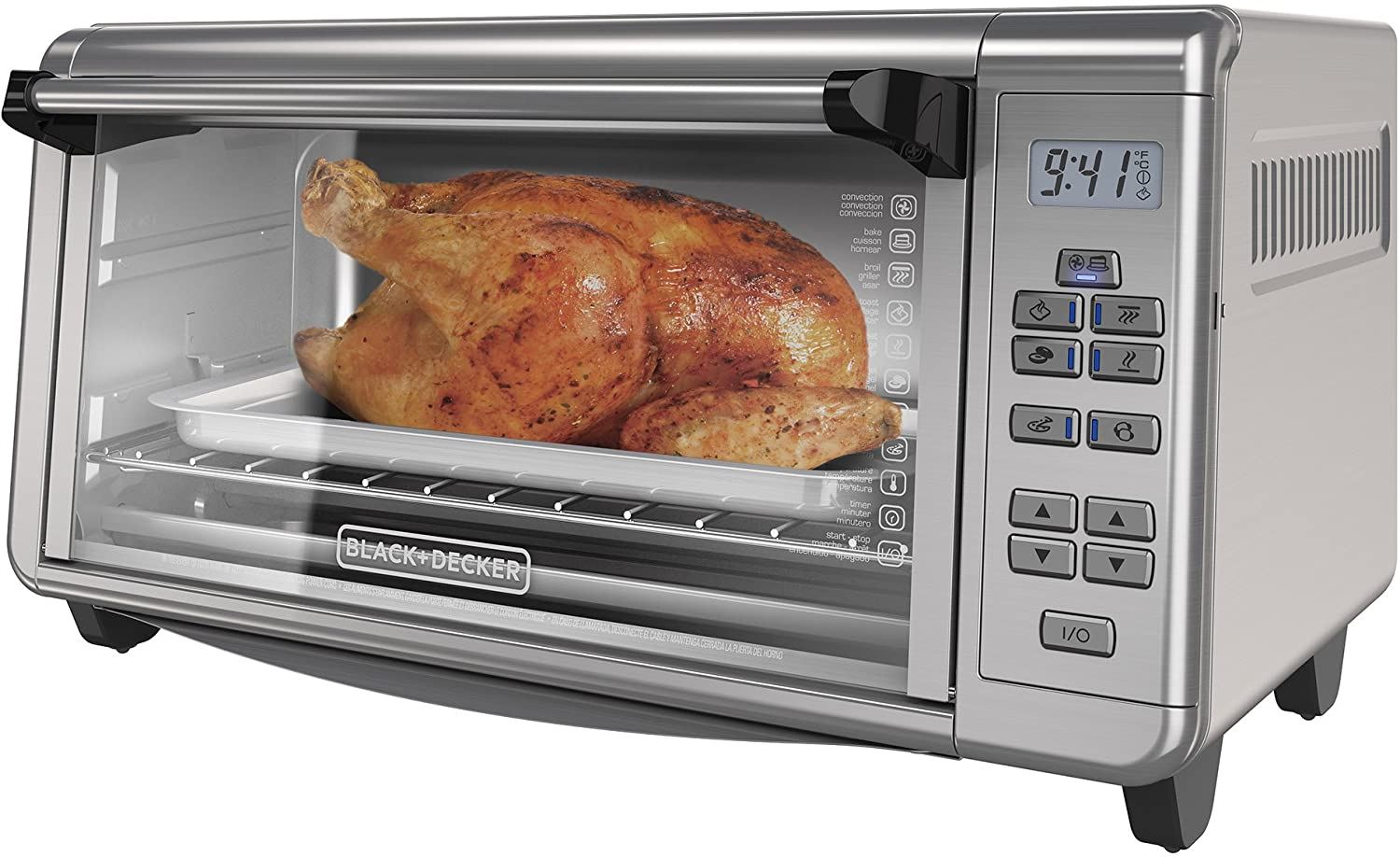 Black+Decker TO3290XSBD Toaster Oven, 8-Slice, Stainless Steel
