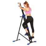 ANCHEER Climber,Vertical Climber for Home Use,Indoor Folding Climbing Machine with Adjustable Height & LCD Display, Blue-Black