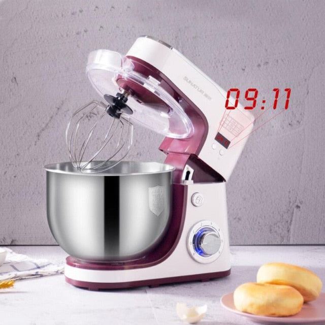 Electric Vertical Food Mixer Stainless Steel Food Mixer 5.5L Cream Dough Cake Bread Whisk Chef Machine