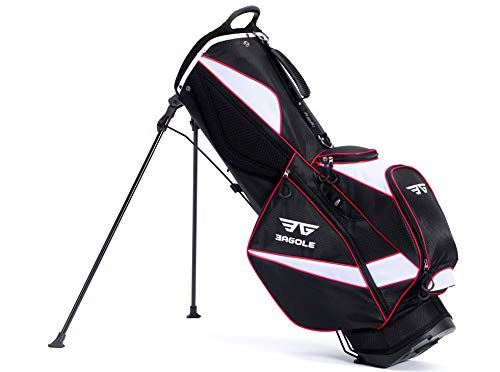 Eagole Super Light, Golf Stand Bag with 8 Pockets, One Cooler Pouch, 4.3 lb, Black