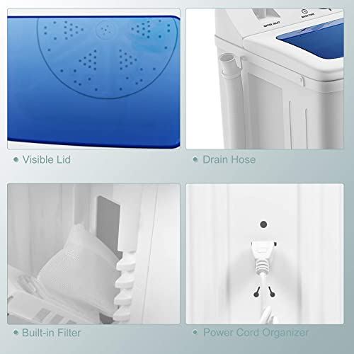 Machine, Twin Tub 17.6Lbs Capacity, Washer(11Lbs) and Spinner(