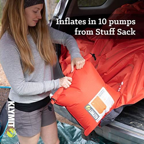 KLYMIT Double V Sleeping Pad, 2 Person, Double Wide (47 inches), Lightweight