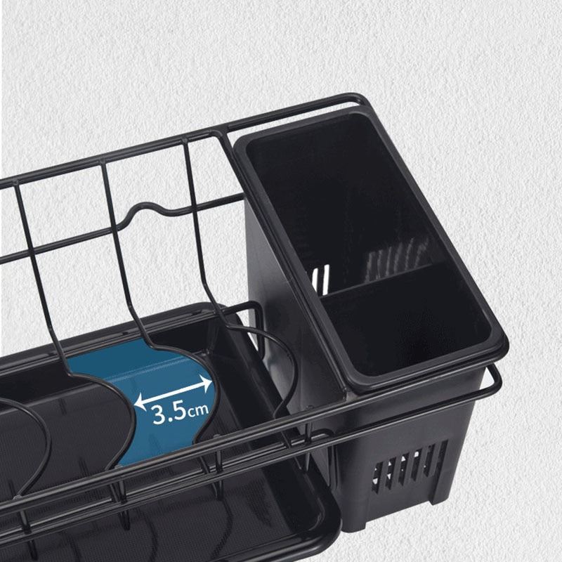 Stainless steel Kitchen Racks and Holders Wall-mounted Punch-free Dish Drainer Plate Drying Rack