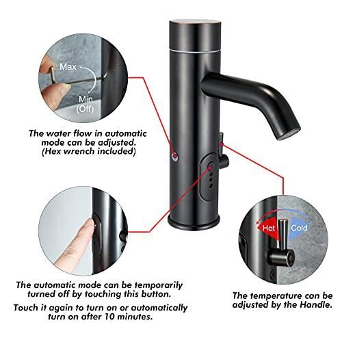 Bathroom Faucet, Bathroom Sink Faucet with Touchless and Touch on Function