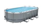 Outdoor Swimming Pool Set w/ 1500 GPH Cartridge Filter Pump / 18′ x 9′ x 48′′