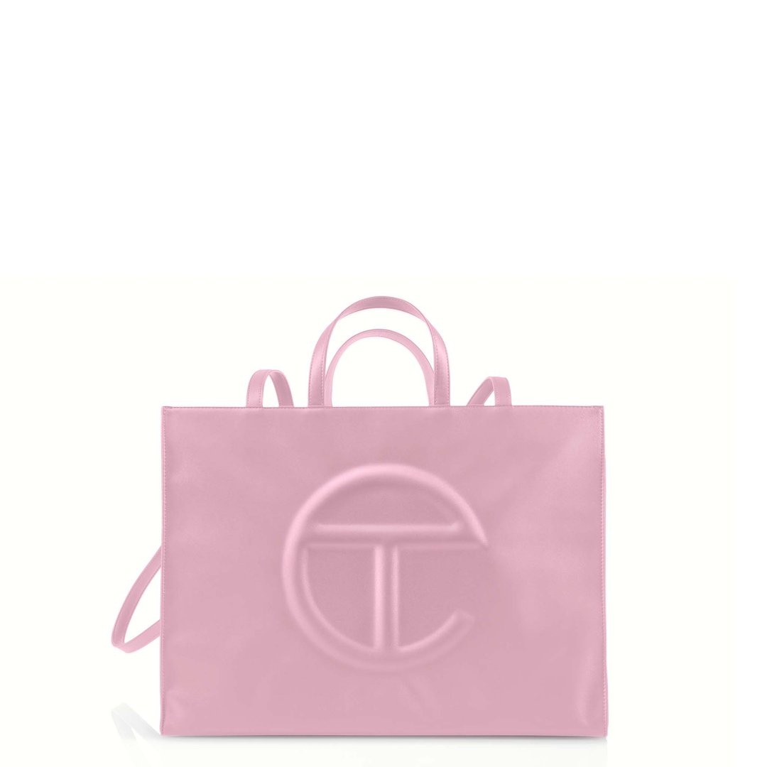 Large Bubblegum Pink Shopping Bag