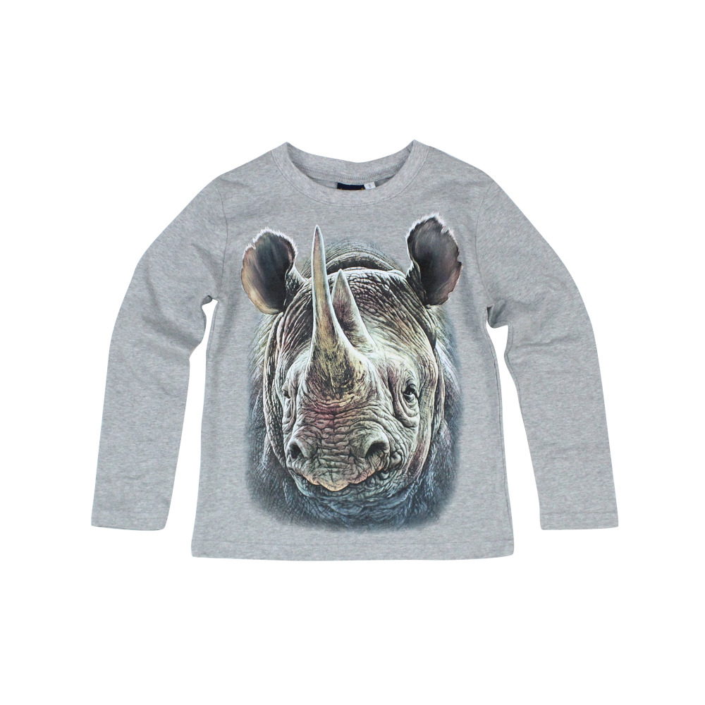 2016 Fashion Children's T-shirts kids 3d t shirt of animals Clothing baby boy Cotton Long Sleeve Tops