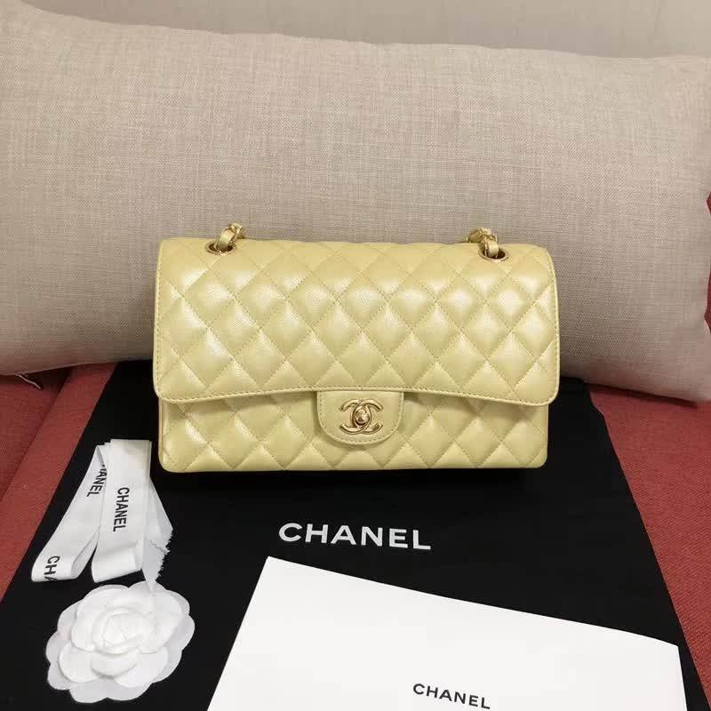 high quality handbag 119011 caviar genuine leather flap bag 1112