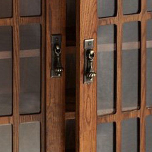 Window Pane Media Cabinet – Oak