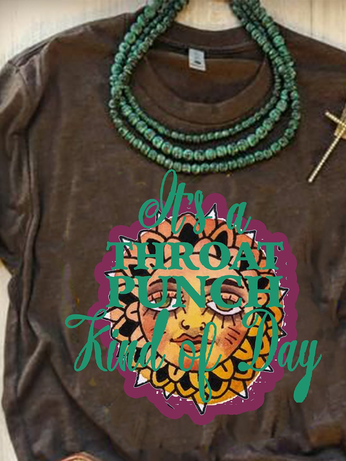 Gray Short Sleeve Letter Shift Crew Neck Shirts & Tops