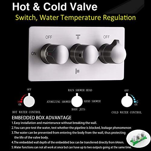 Ceil Mounted 14 X 20 Inch Rectangular Atomizing Rain Shower Head Faucet