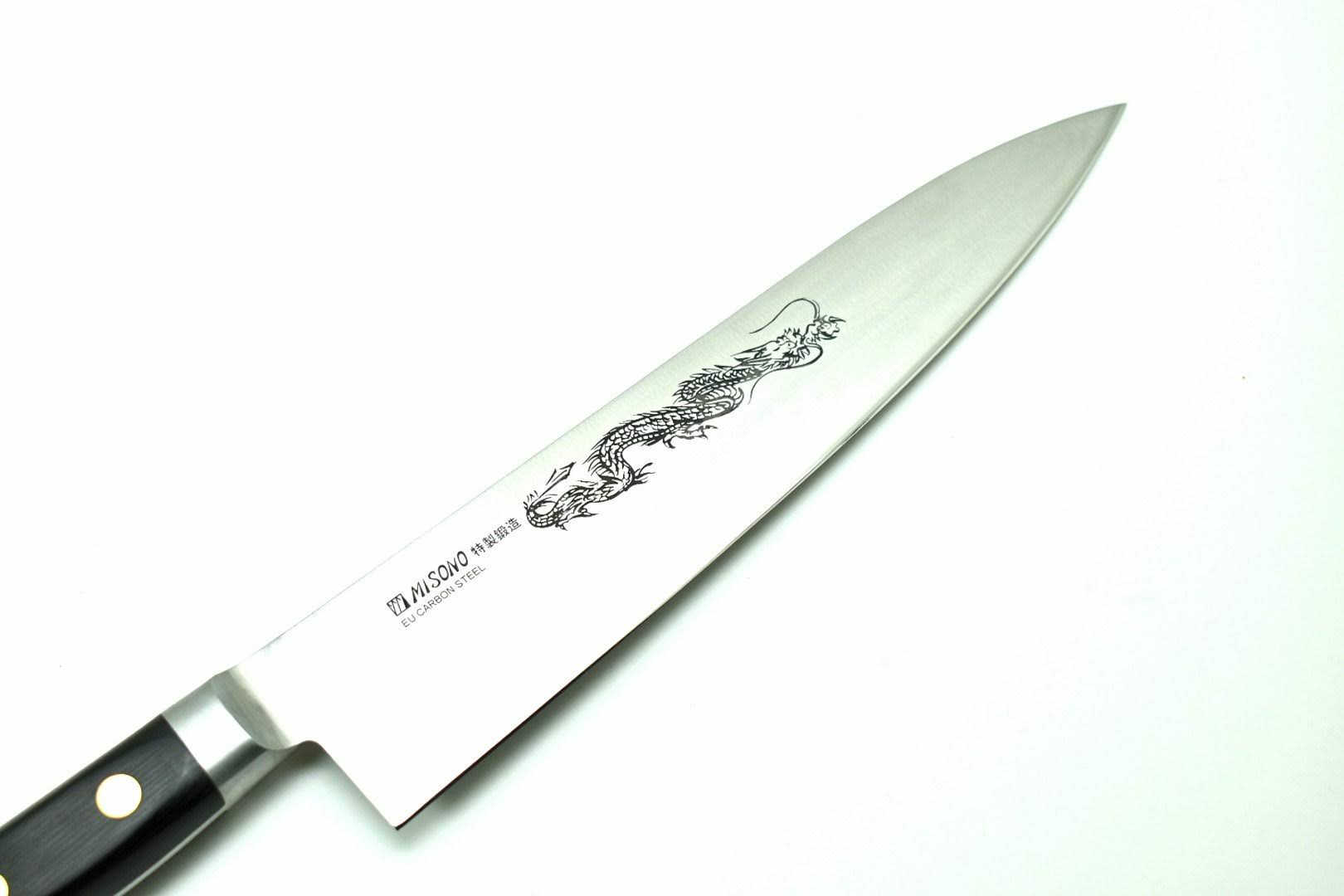 Misono Professional EU Sweden Steel, Gyuto, w/Dragon Engraving 360 mm