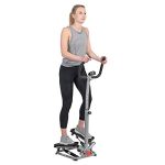 Sunny Health & Fitness Twist Stair Stepper Machine with Handlebar for Men & Women- Home Gym