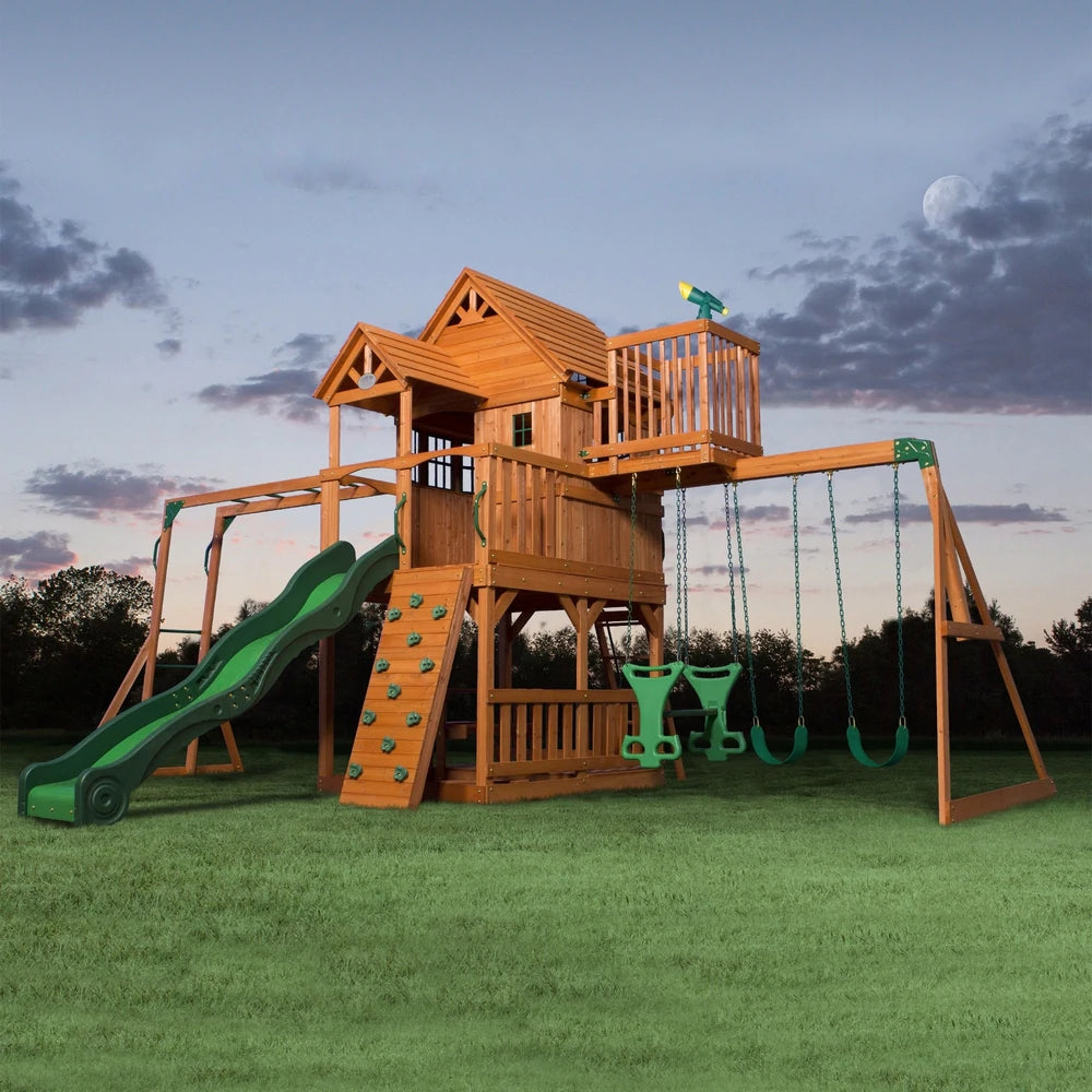 Backyard Discovery Skyfort II All Cedar Swingset