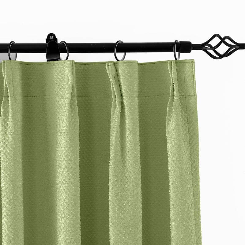 Pinch Pleated Jacquard Circle Bubble Wrinkle Curtain Drapery For Traverse Rod or Track Pin Hooks Included Bella