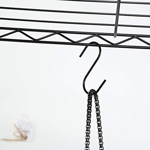 Heavy Duty Rolling Clothes Rack with Hanger Bar Contains 10 s hooks