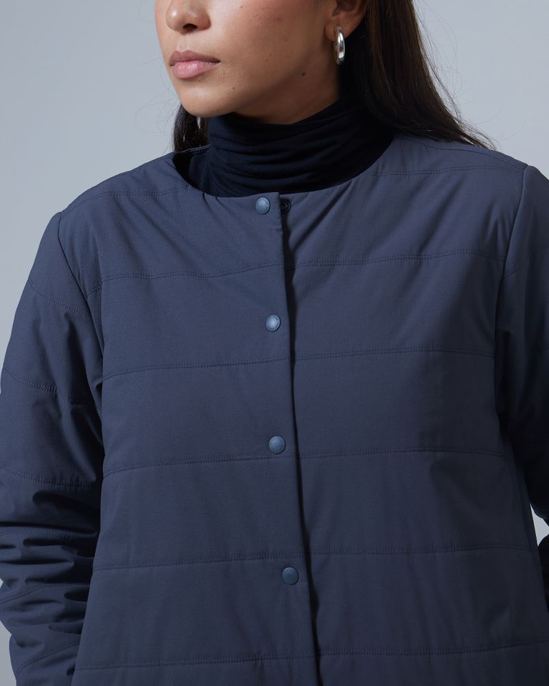 Flexible Insulated Long Cardigan