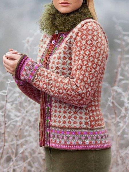 Long Sleeve Tribal Printed Boho Women's Cardigan