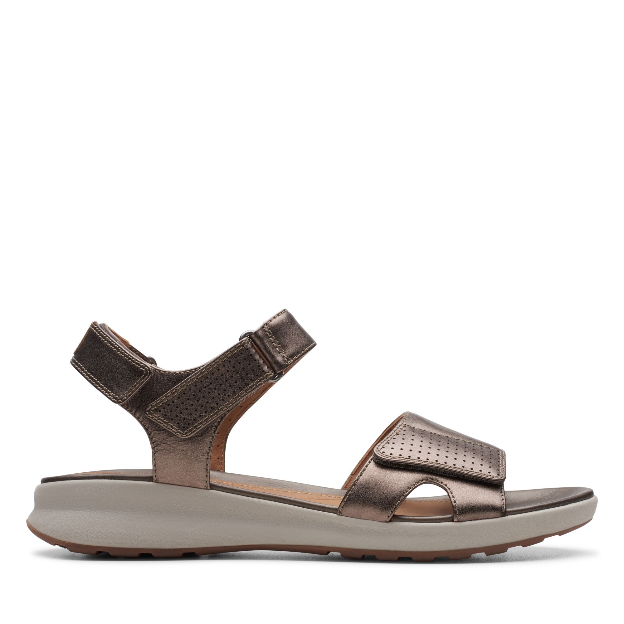 Women Sandals Un Adorn Calm Pebble Metalic