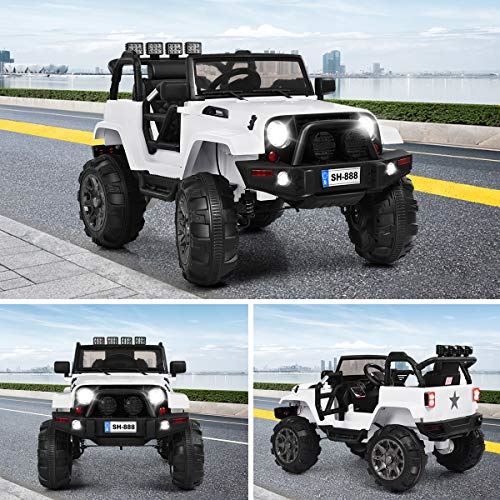 12V Battery Powered Electric Ride On Car | White