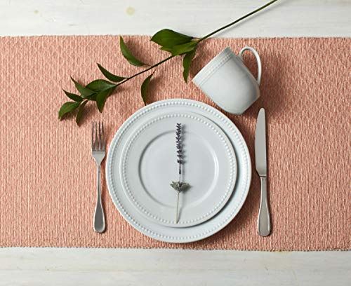 Everyday White by Fitz and Floyd Beaded 16 Piece Dinnerware Set