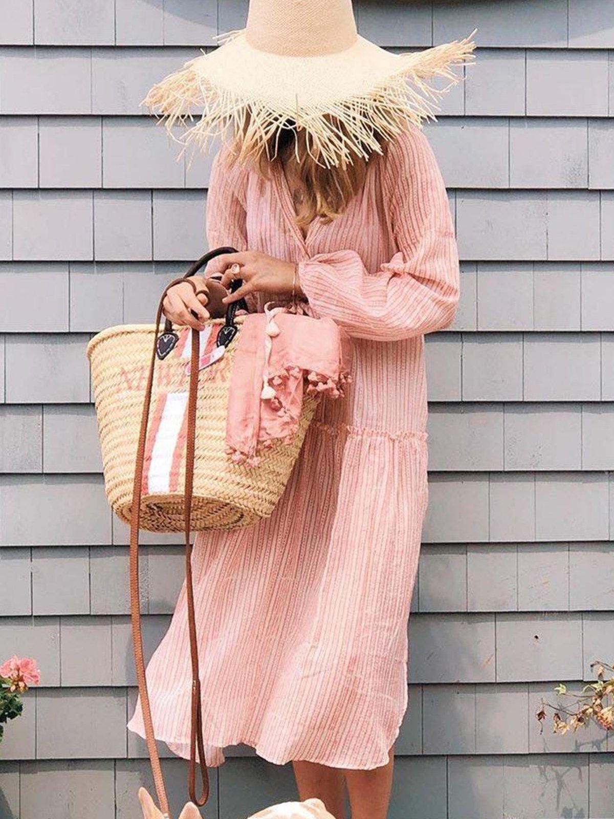 Bohemian holiday Solid Cotton dress