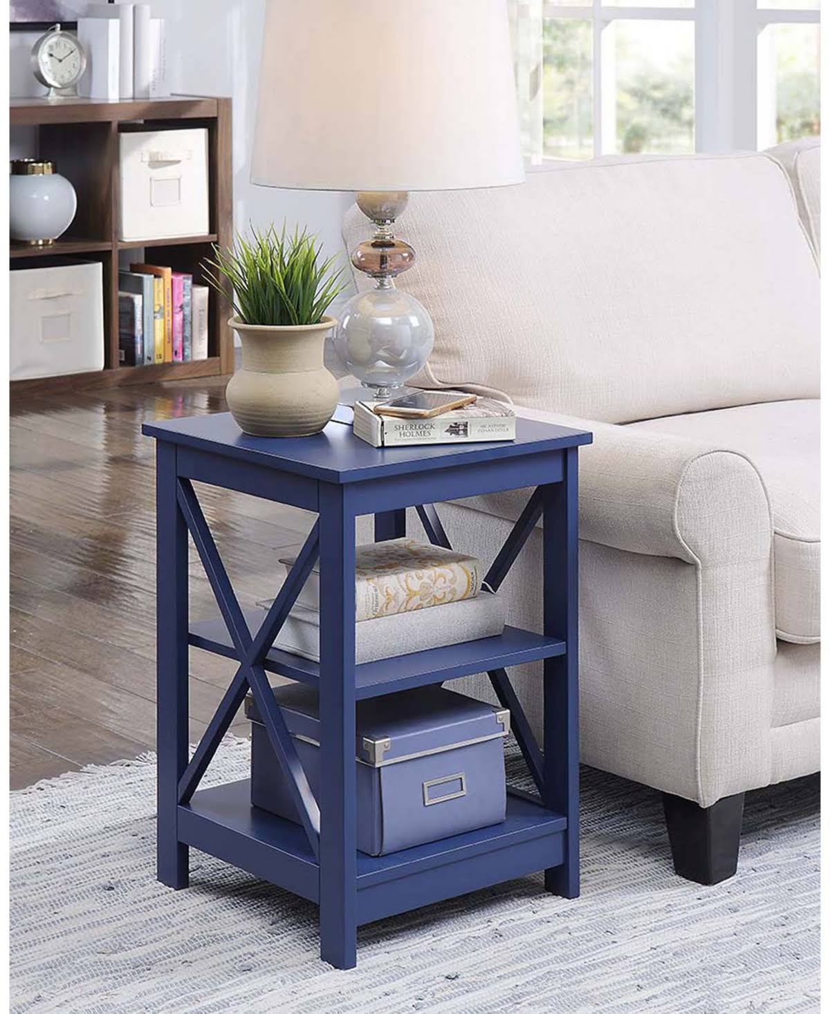 Convenience Concepts Oxford End Table , Cobalt Blue