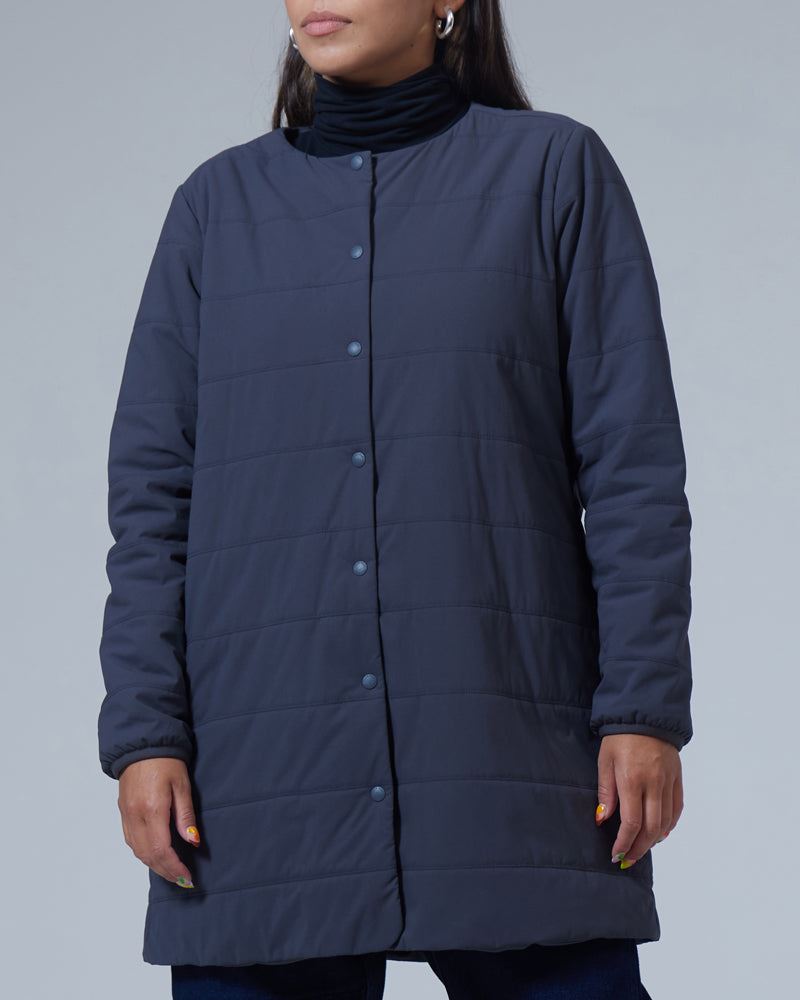 Flexible Insulated Long Cardigan