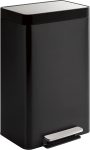 Kohler K-20956-BST Dual Compartment Step Trash Can, Liner, Black Stainless