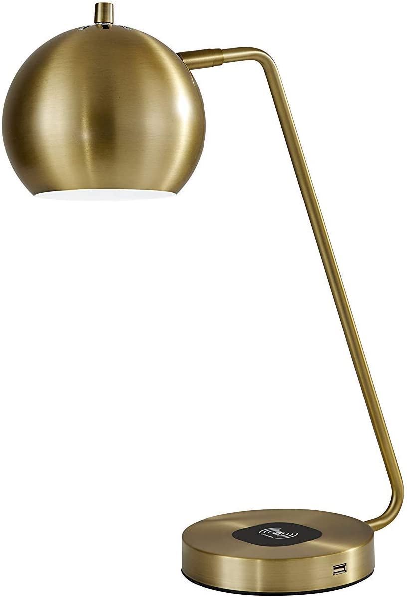 Desk Lamp Wireless Charging / Antique Brass