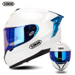 Motorcycle Helmet for Men Full Face Capacete Casco Moto with Doublel Lens Racing Motorbike DOT Approved Washable Liner Casco