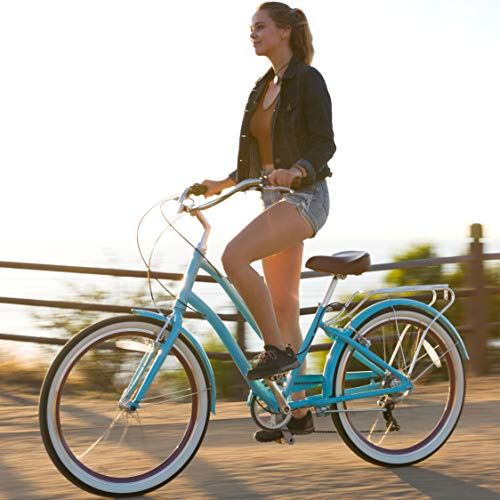 sixthreezero EVRYjourney Women’s 7-Speed Step-Through Hybrid Cruiser Bicycle