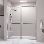 Bathroom Sliding Shower door, SGCC Tempered Glass Door with Explosion