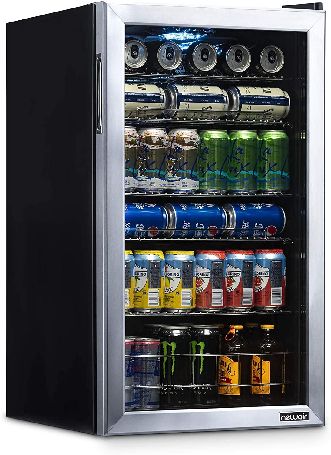 NewAir Beverage Refrigerator Cooler with 126 Can Capacity – Mini Bar Beer Fridge