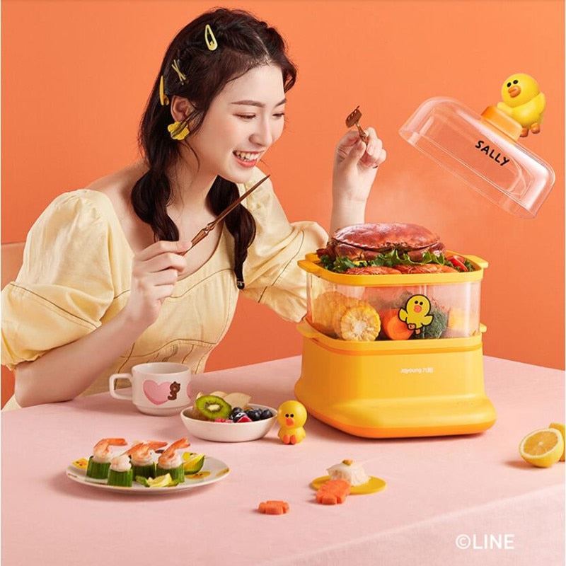 Electric Steamer 2 Layers Multifunction Food Steaming Cooking Pot Multi Cooker Breakfast Maker