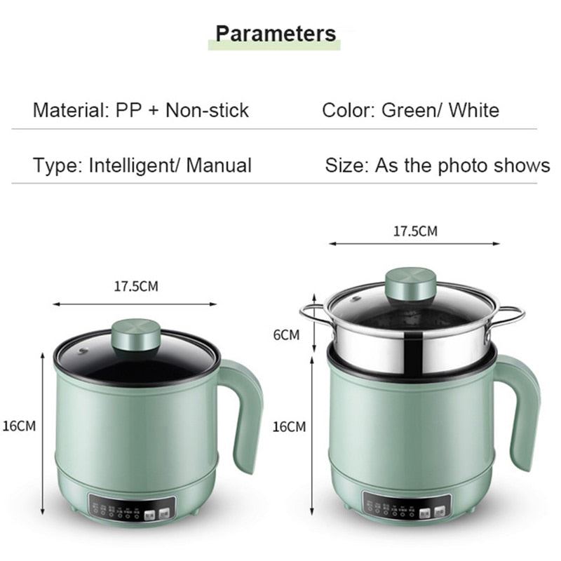 Household MultiCooker Electric Skillet Stainless Steel Rice Cooker Hotpot Noodles Soup Pot Eggs Food Steamer