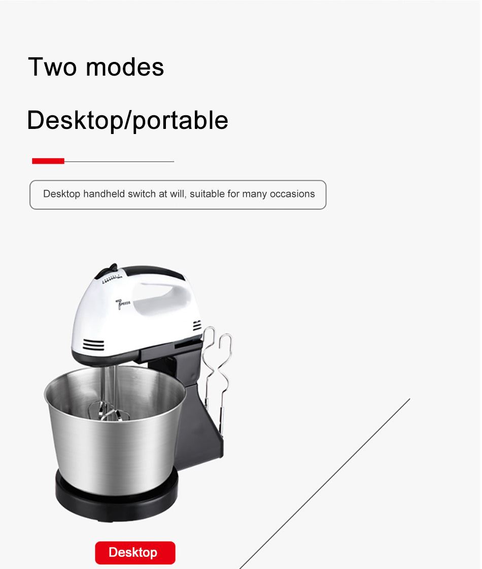 Electric Food Mixer 110-240V Stand Mixer 7-speed Detachable Kitchen Food Blender Cream Egg Whisk