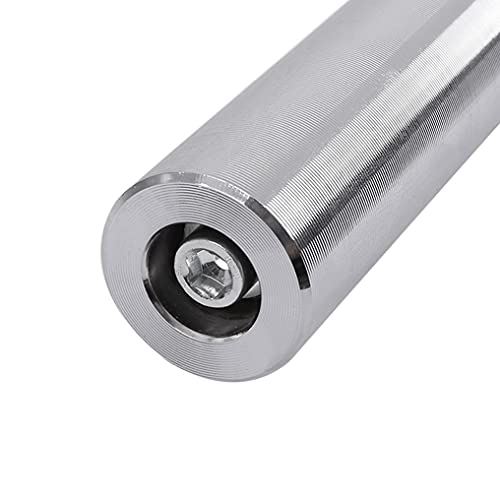 Olympic Straight Barbell Bar, Weightlifting Bar w/ Two Circlips, Q235 Steel Straight Weightlifting Barbell Bar w/360° Rotating Sleeve.